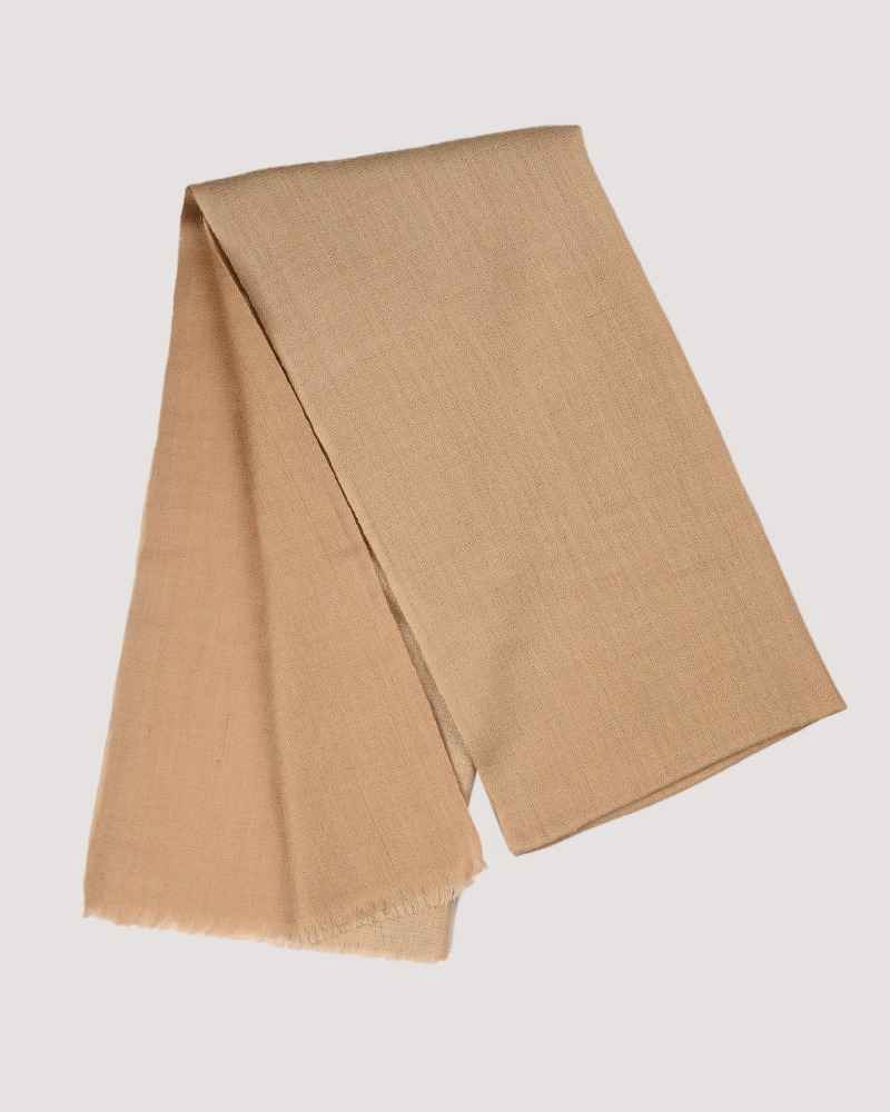 Pashmina Wool Diamond Weave Ombre Muffler Beige